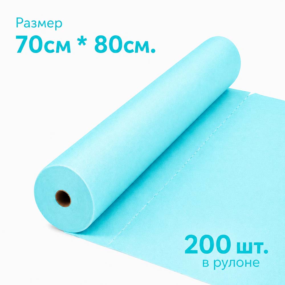 Простынь н/с 70*80см (10г./кв.м., аква.) №200